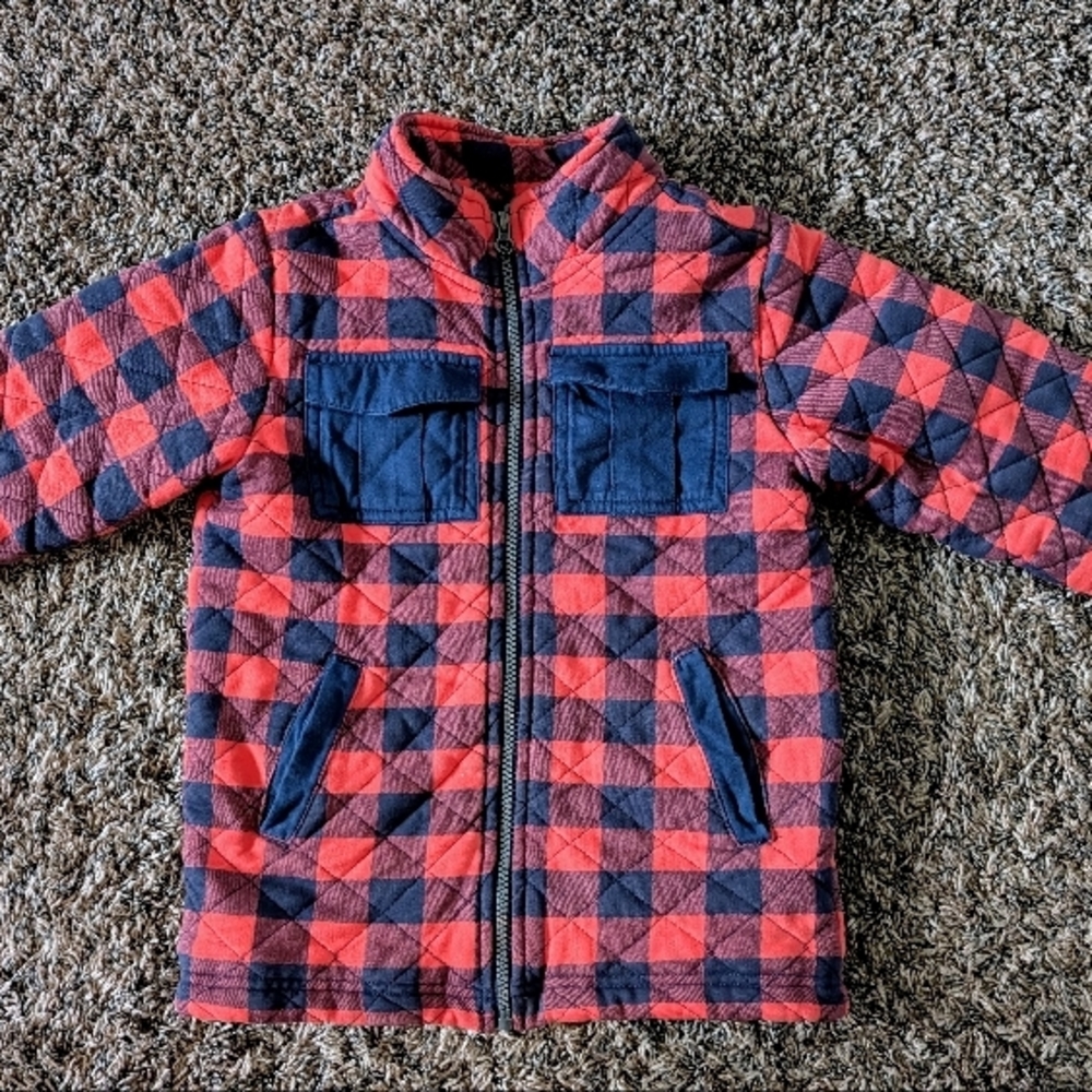 Red and Black Checkered Kids Jacket